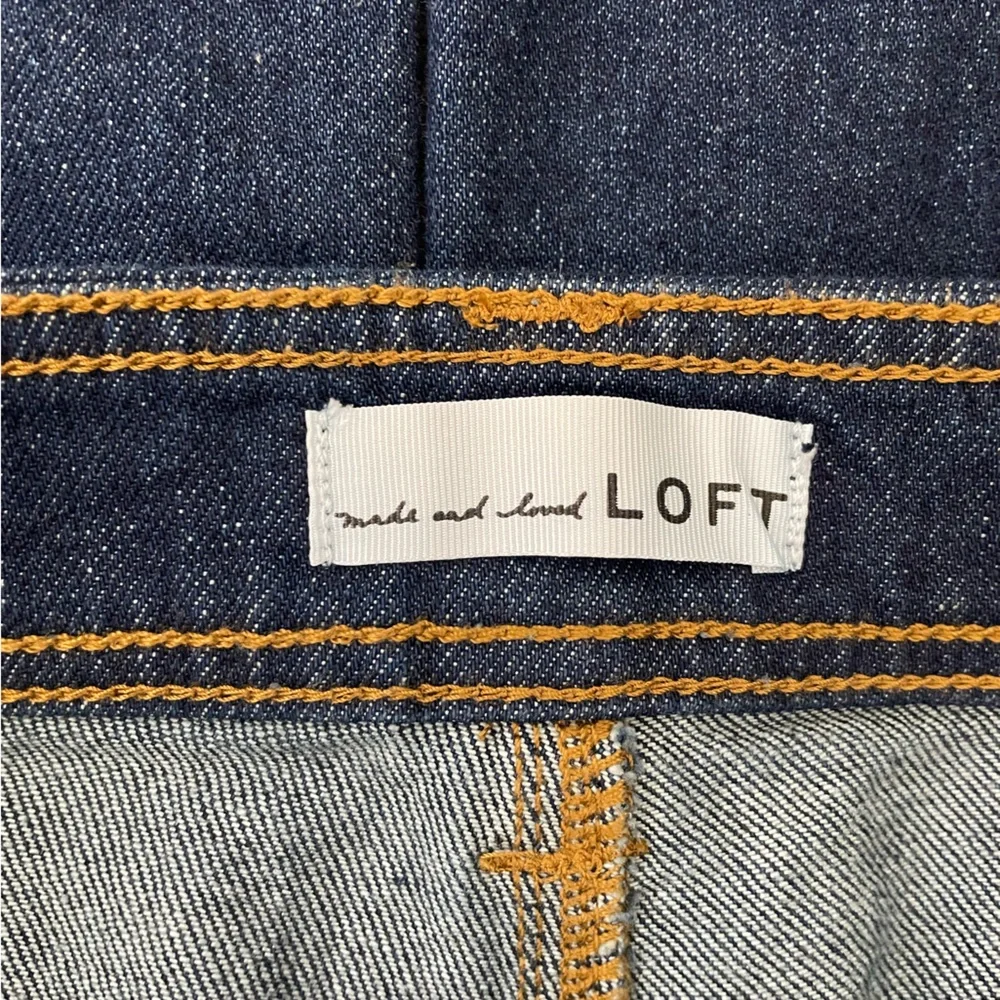 NWOT LOFT Dark Blue Wide Leg Jeans